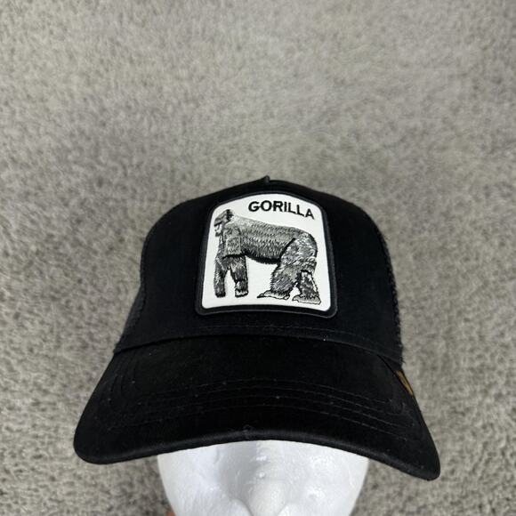 Goorin Bros Other - Goorin Bros Gorilla Hat Cap Snap Back Black Trucker Mesh Patch Mens One Size